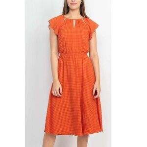 NWT Nordstrom London Times Ari Dress London Cut-Out Burnt Orange